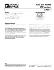 SSM2212RZ Datenblatt PDF