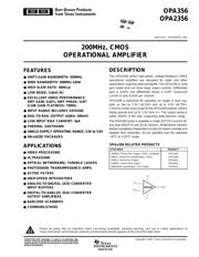 OPA356AIDBVTG4 数据规格书 1