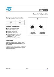 STPS1045D datasheet.datasheet_page 1