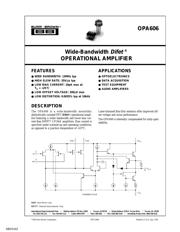 OPA606KPG4 Datenblatt PDF