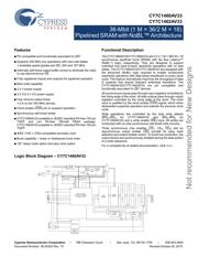 CY7C1462AV33-200AXI 数据规格书 1