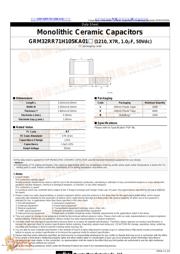 GRM32RR71H105KA01 数据规格书 1