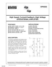 OPA603AP datasheet.datasheet_page 1