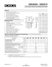 GBU606 Datenblatt PDF