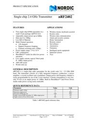 NRF2401 datasheet.datasheet_page 1