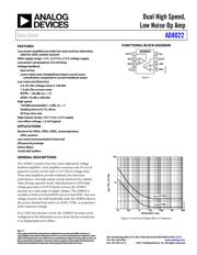 AD8022ARZ-REEL7 Datenblatt PDF