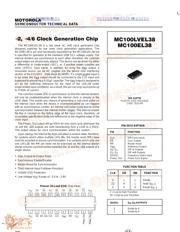 MC100LVEL38 数据规格书 1