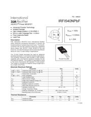 IRFI540GPBF 数据规格书 1