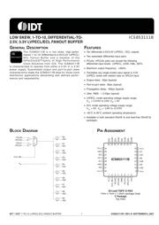 ICS853111BY 数据规格书 1