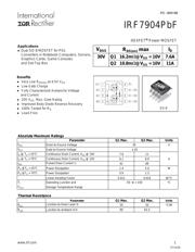 IRF7904PBF 数据规格书 1