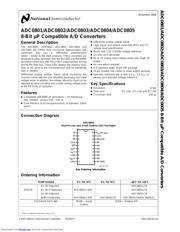ADC0804LCN/NOPB 数据规格书 1