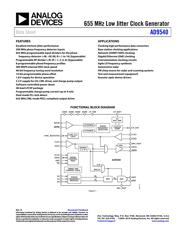 AD9540-VCO/PCB datasheet.datasheet_page 1