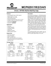 MCP6291-E/MS 数据规格书 1