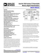 AD5252 Datenblatt PDF
