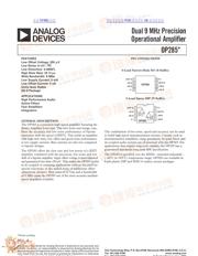 OP285 datasheet.datasheet_page 1