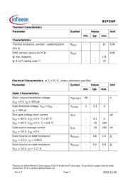 BSP315P H6327 datasheet.datasheet_page 2