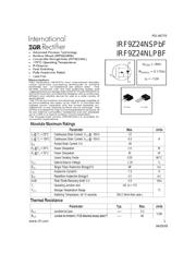 IRF9Z24NSPBF 数据规格书 1