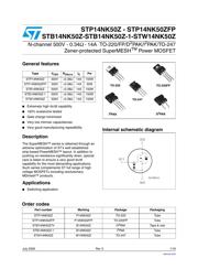 STP14NK50ZFP datasheet.datasheet_page 1