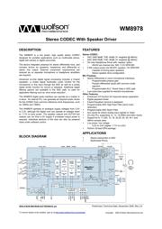 WM8978 Datenblatt PDF