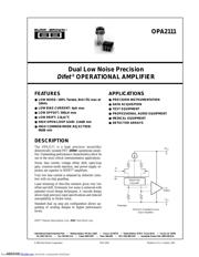 OPA2111KM Datenblatt PDF