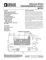 ADF7012BRUZ Datenblatt PDF