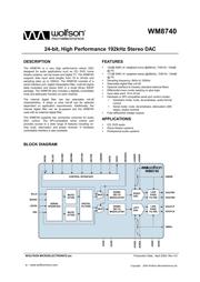 WM8740EDS 数据规格书 1