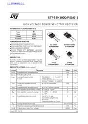 STPS8H100 数据规格书 1