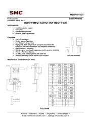 MBRF1045CT 数据规格书 1