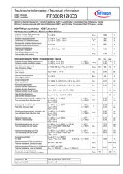 FF300R12KE3 数据规格书 1