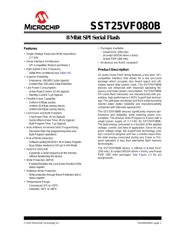SST25VF080B-50-4I-S2AF-T 数据规格书 1