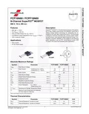 FCP16N60 datasheet.datasheet_page 1