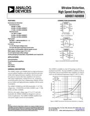 AD8008ARZ Datenblatt PDF