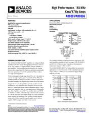 AD8065ARZ-REEL7 Datenblatt PDF