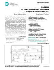 MAX2870ETJ+T Datenblatt PDF