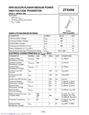 ZTX458 Datenblatt PDF