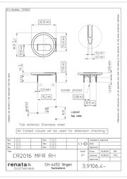 CR2016MFRRH 数据规格书 1