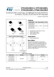 STW12N120K5 数据规格书 1