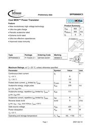 SPP06N80C3X 数据规格书 1