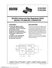 PCM1702U-KE6 数据规格书 1
