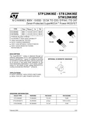 STW12NK80Z 数据规格书 1