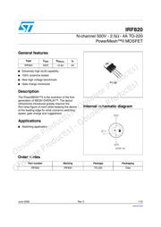 IRF820 datasheet.datasheet_page 1