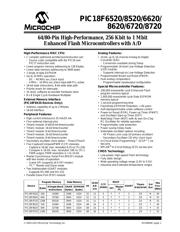 PIC18F6620-I/PT Datenblatt PDF