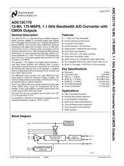 ADC12C170CISQ 数据规格书 1