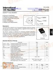 IRFPG40 数据规格书 1