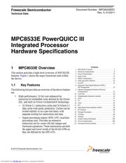 MPC8533VTAQGA 数据规格书 1