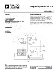 ADF4360-0BCPZRL 数据规格书 1