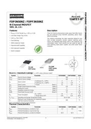 FDPF3N50NZ 数据规格书 1