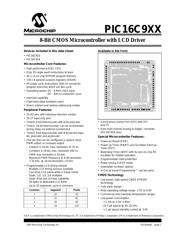 PIC16C923-04I/PT 数据规格书 1
