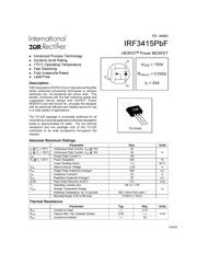 IRF3415PBF 数据规格书 1