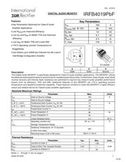 IRFB4019PBF Datenblatt PDF